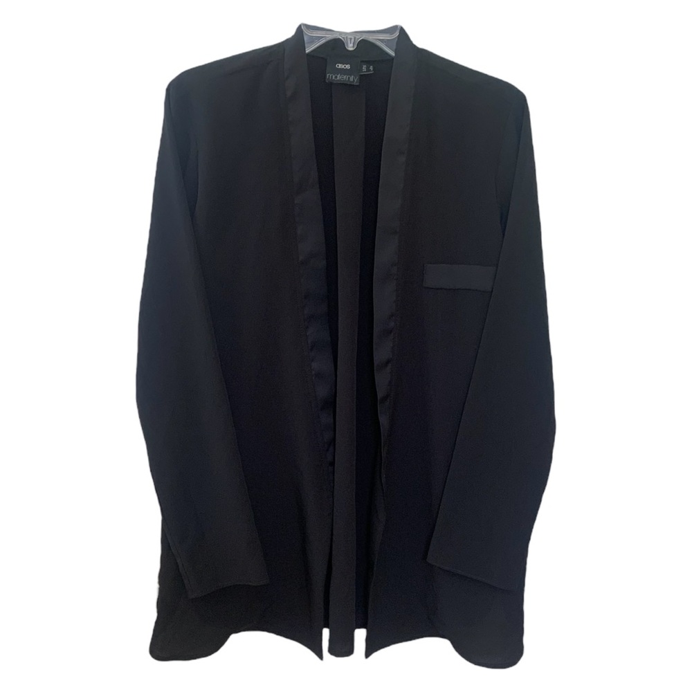 Asos Maternity Open Front Long Line Lightweight Drapey Blazer Women’s Size 8
